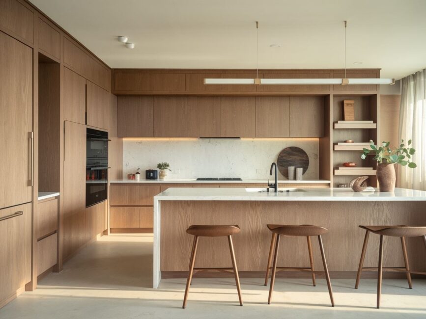 Nowoczesne meble kuchenne z dębem Halifax